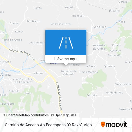 Mapa Camiño de Acceso Ao Ecoespazo "O Rexo"