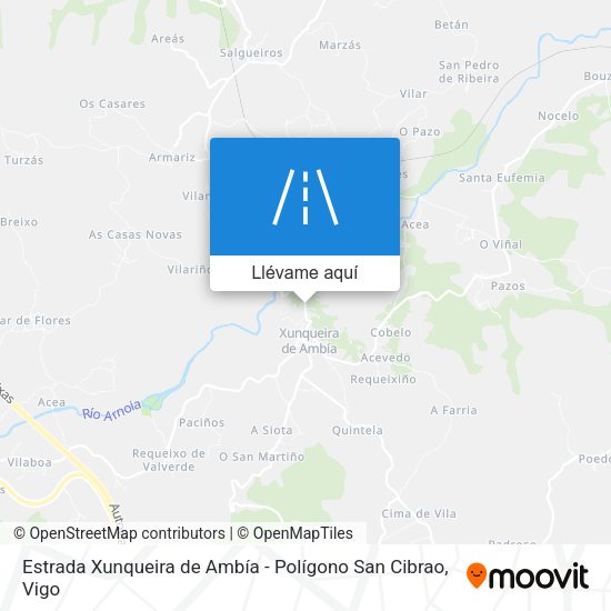 Mapa Estrada Xunqueira de Ambía - Polígono San Cibrao