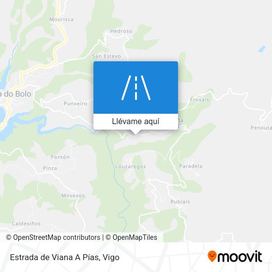 Mapa Estrada de Viana A Pías