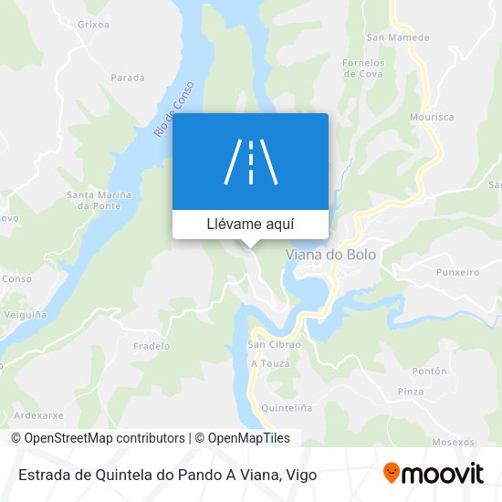 Mapa Estrada de Quintela do Pando A Viana
