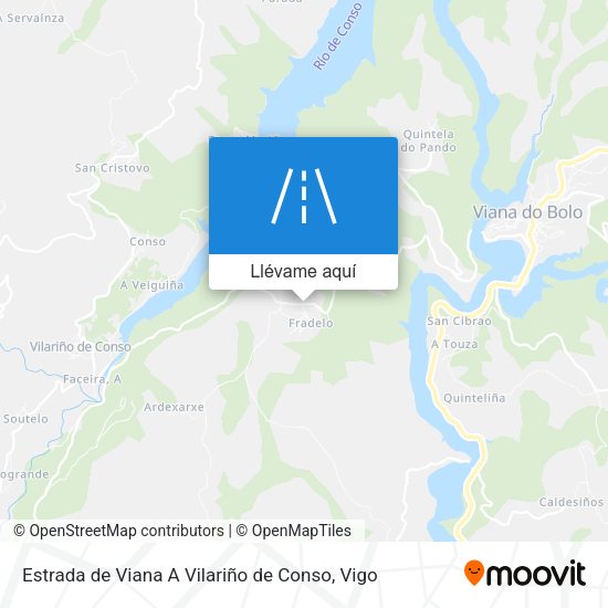 Mapa Estrada de Viana A Vilariño de Conso