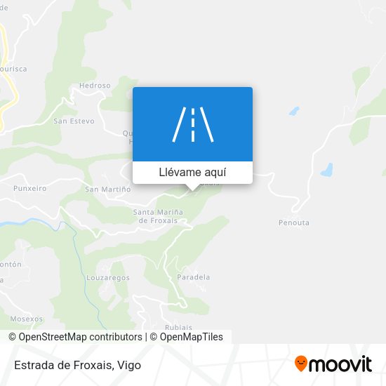 Mapa Estrada de Froxais