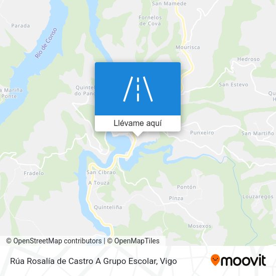 Mapa Rúa Rosalía de Castro A Grupo Escolar
