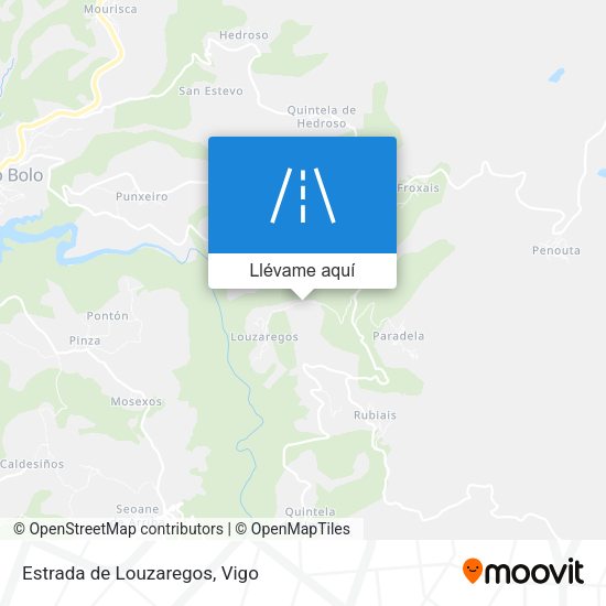 Mapa Estrada de Louzaregos