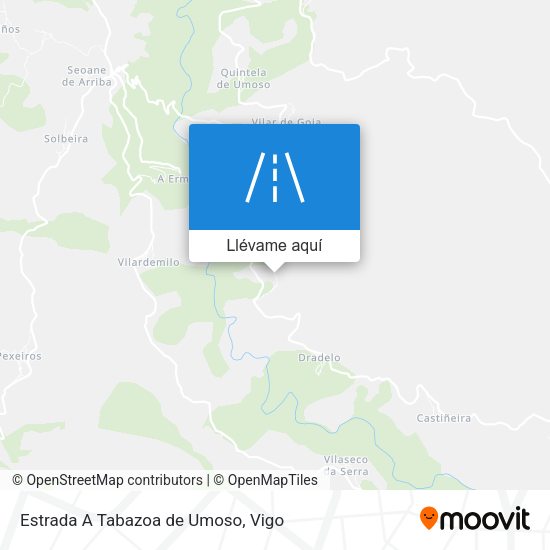 Mapa Estrada A Tabazoa de Umoso