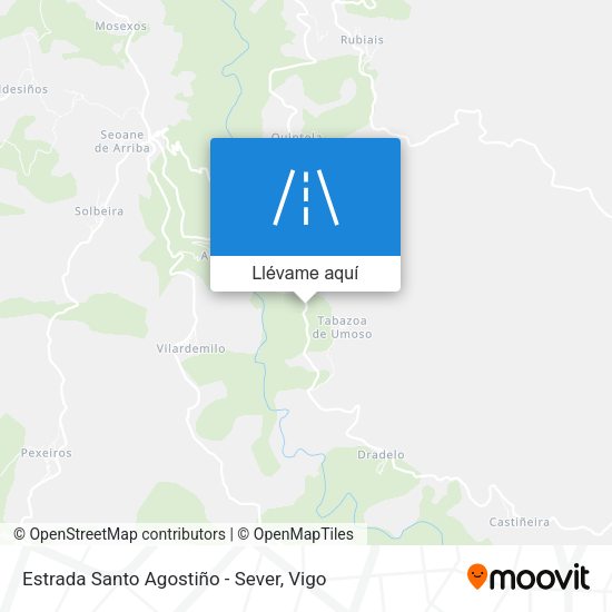 Mapa Estrada Santo Agostiño - Sever