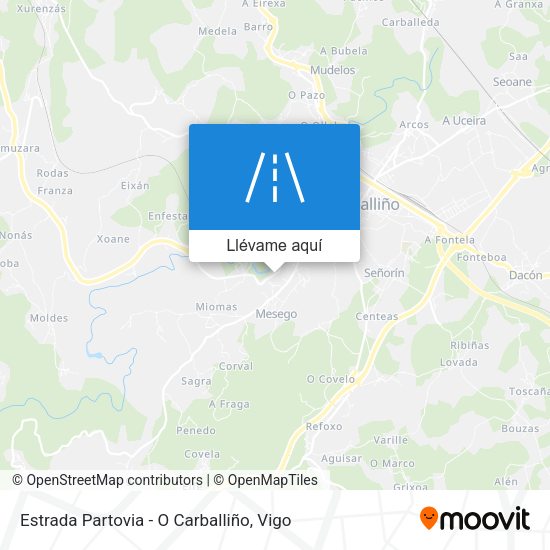 Mapa Estrada Partovia - O Carballiño