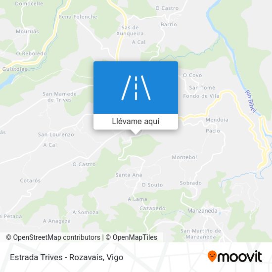 Mapa Estrada Trives - Rozavais