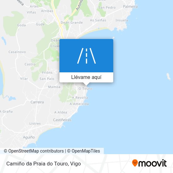 Mapa Camiño da Praia do Touro