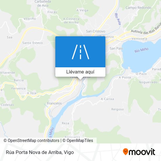 Mapa Rúa Porta Nova de Arriba