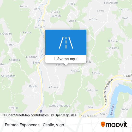 Mapa Estrada Esposende - Cenlle