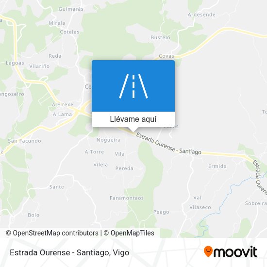 Mapa Estrada Ourense - Santiago