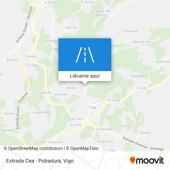 Mapa Estrada Cea - Pobadura