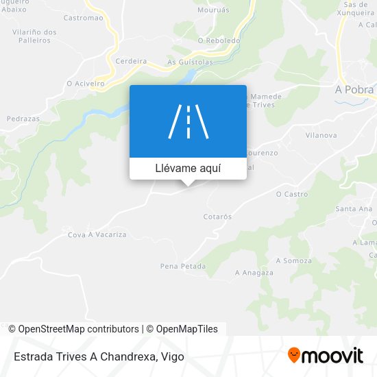 Mapa Estrada Trives A Chandrexa
