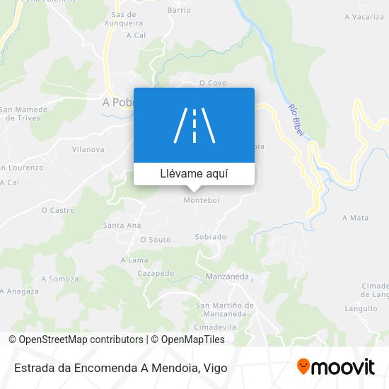 Mapa Estrada da Encomenda A Mendoia