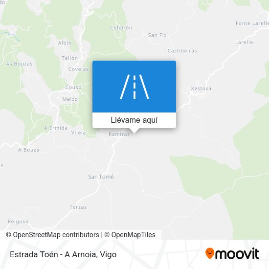 Mapa Estrada Toén - A Arnoia