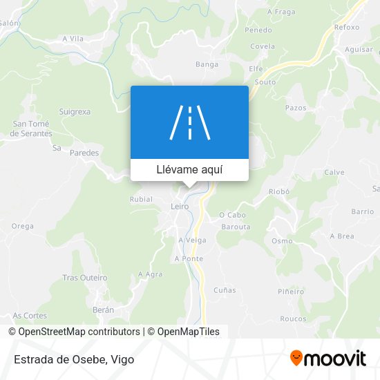 Mapa Estrada de Osebe