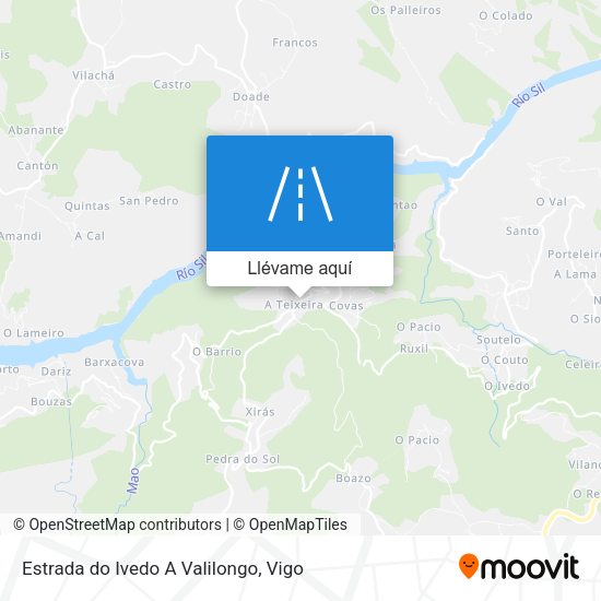 Mapa Estrada do Ivedo A Valilongo