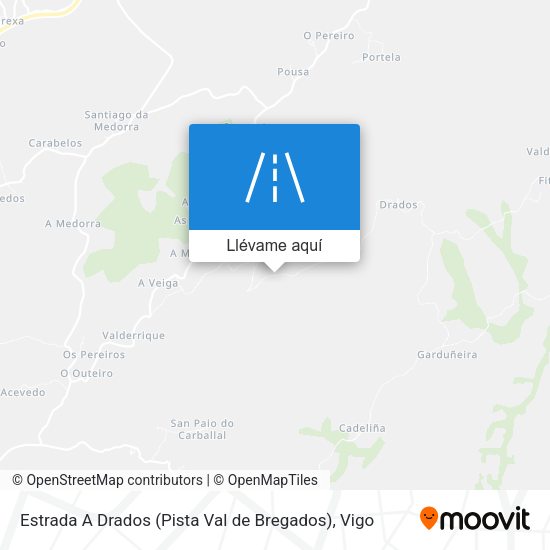 Mapa Estrada A Drados (Pista Val de Bregados)