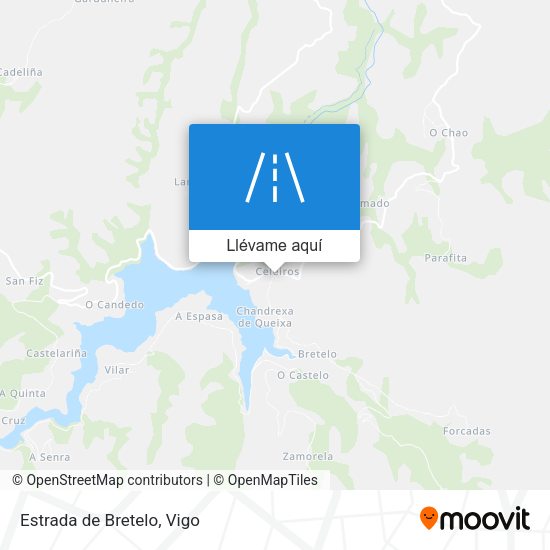 Mapa Estrada de Bretelo