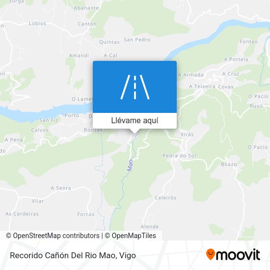 Mapa Recorido Cañón Del Rio Mao