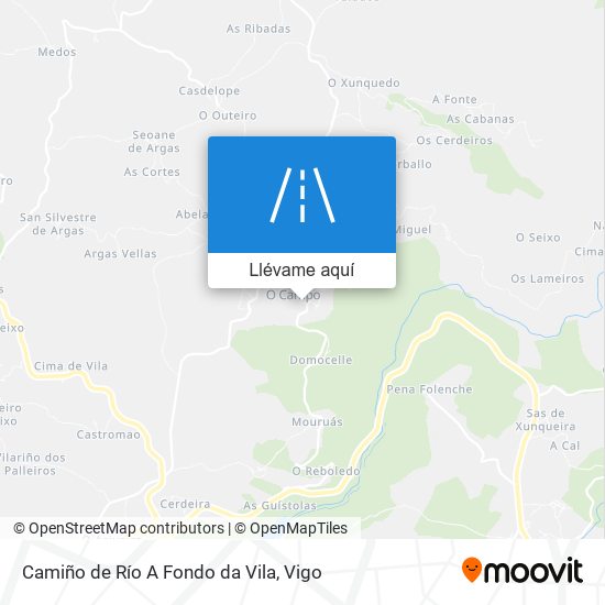 Mapa Camiño de Río A Fondo da Vila