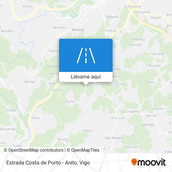 Mapa Estrada Costa de Porto - Anllo