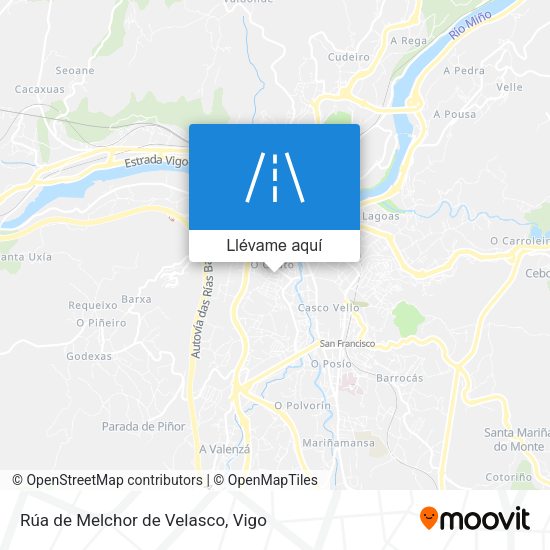 Mapa Rúa de Melchor de Velasco