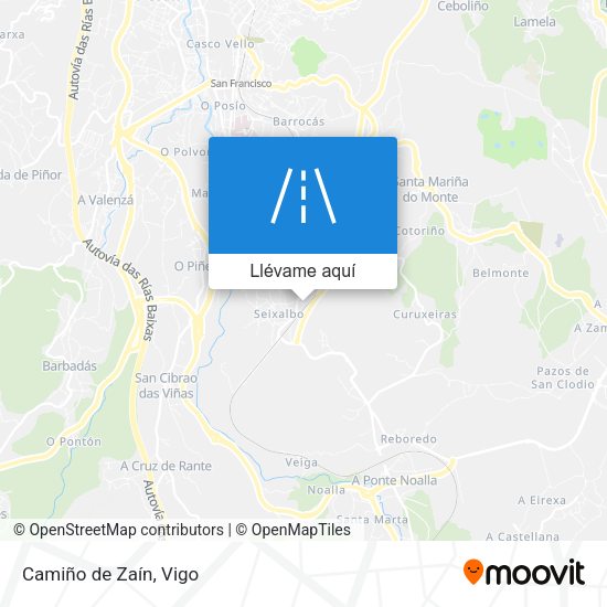 Mapa Camiño de Zaín