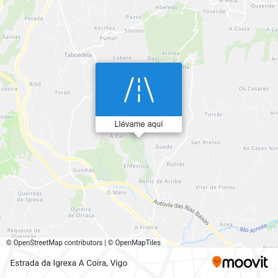 Mapa Estrada da Igrexa A Coira