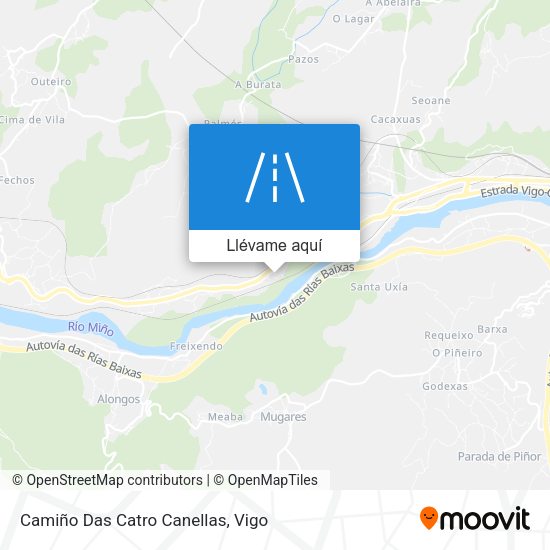 Mapa Camiño Das Catro Canellas