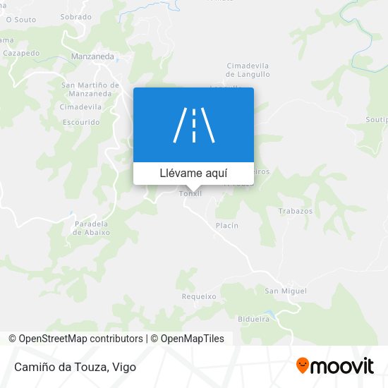 Mapa Camiño da Touza