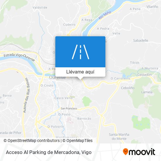 Mapa Acceso Al Parking de Mercadona