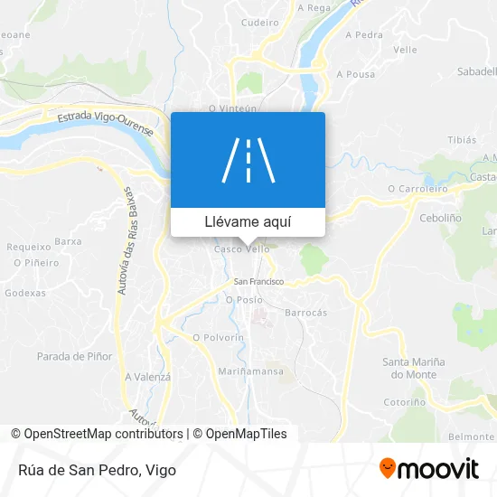 Mapa Rúa de San Pedro