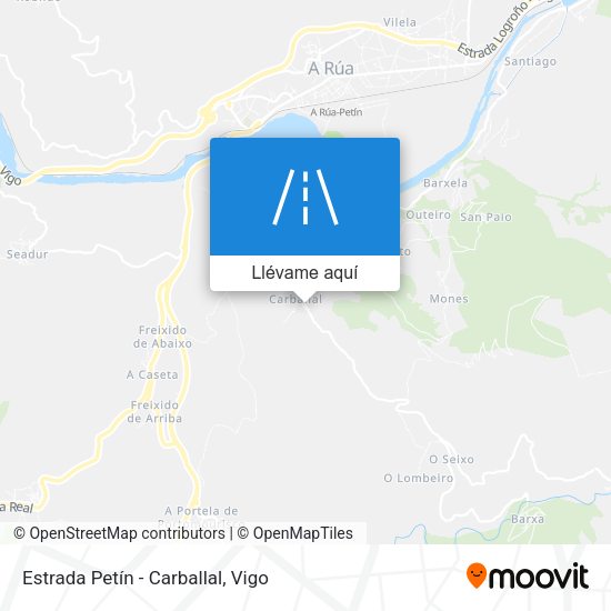 Mapa Estrada Petín - Carballal