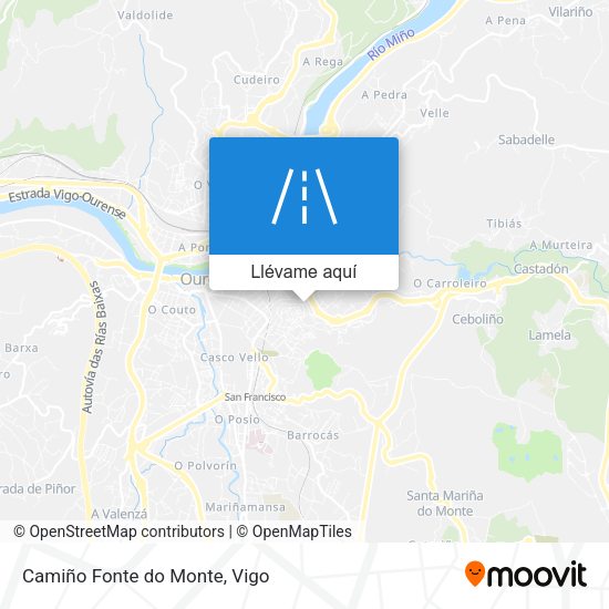Mapa Camiño Fonte do Monte