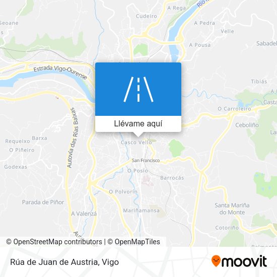 Mapa Rúa de Juan de Austria