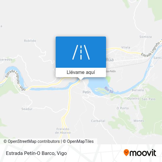 Mapa Estrada Petín-O Barco