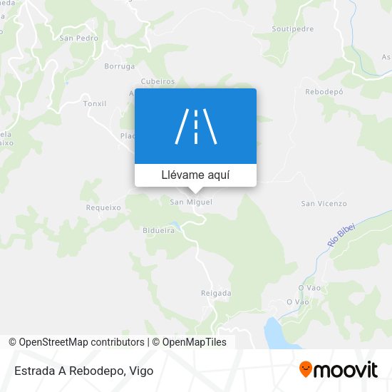 Mapa Estrada A Rebodepo