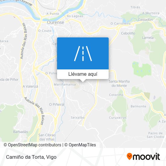 Mapa Camiño da Torta