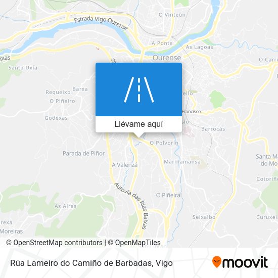 Mapa Rúa Lameiro do Camiño de Barbadas
