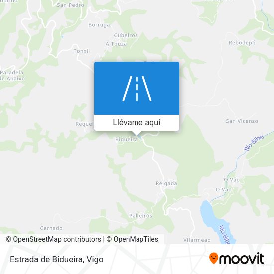 Mapa Estrada de Bidueira