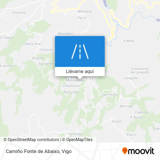 Mapa Camiño Fonte de Abaixo