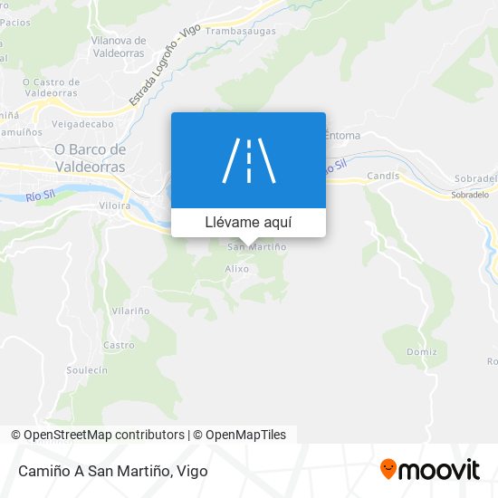 Mapa Camiño A San Martiño