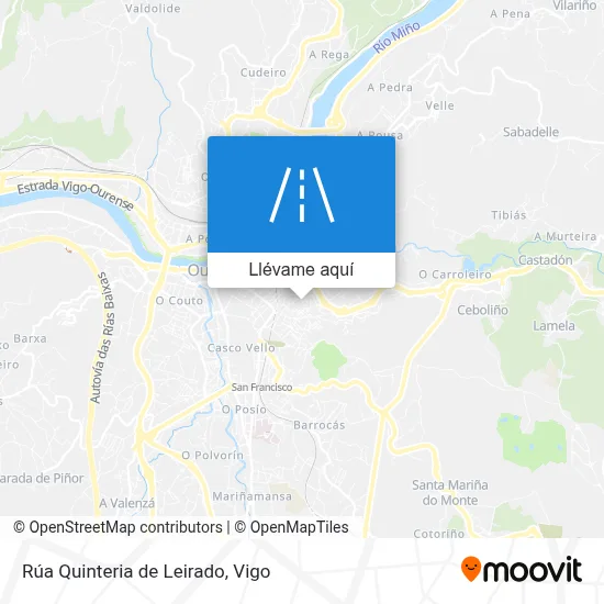 Mapa Rúa Quinteria de Leirado