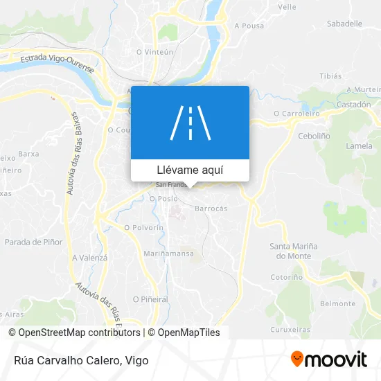 Mapa Rúa Carvalho Calero
