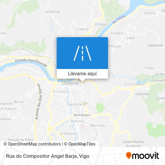 Mapa Rúa do Compositor Angel Barja