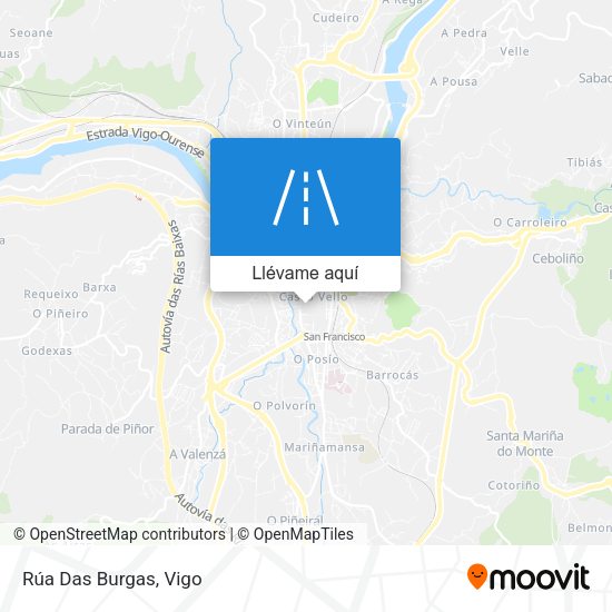 Mapa Rúa Das Burgas
