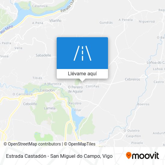 Mapa Estrada Castadón - San Miguel do Campo