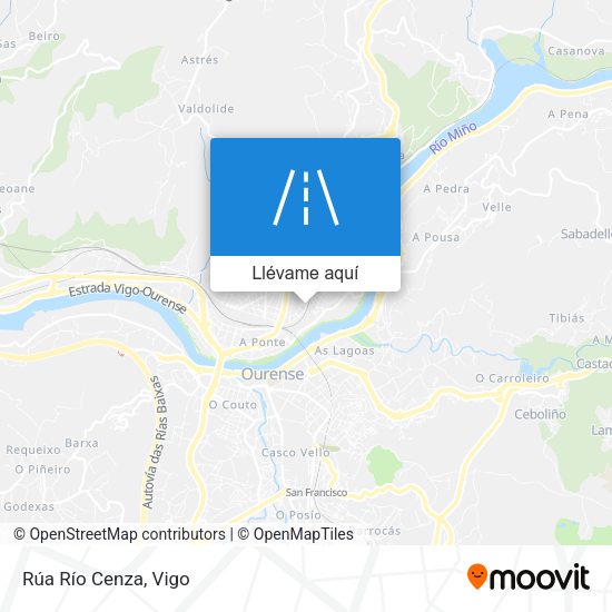 Mapa Rúa Río Cenza